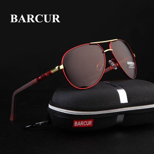 BARCUR Aluminum Vintage Sunglasses Men’s Polarized Coating Night Vision