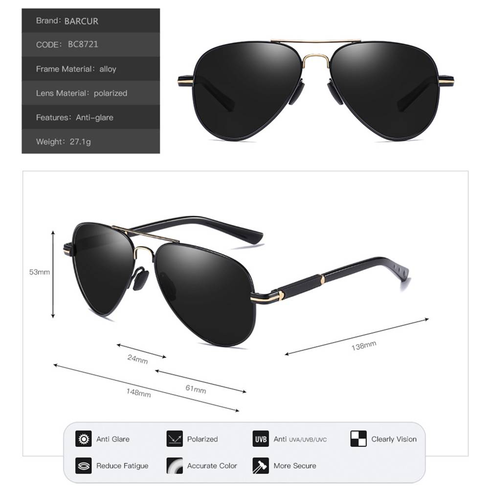 Polarized Sunglasses For Men & Women - Barcur Sunglasses