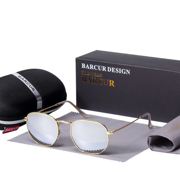 BARCUR Reflective Sunglasses Women’s Men’s Stainless Steel