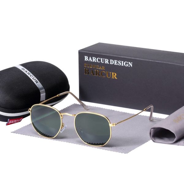 BARCUR Reflective Sunglasses Women’s Men’s Stainless Steel