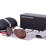 BARCUR Pilot Polarized Sunglasses Men Driving Brand Designer