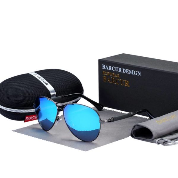BARCUR Titanium Alloy Pilot Sunglasses Polarized Men’s Women’s