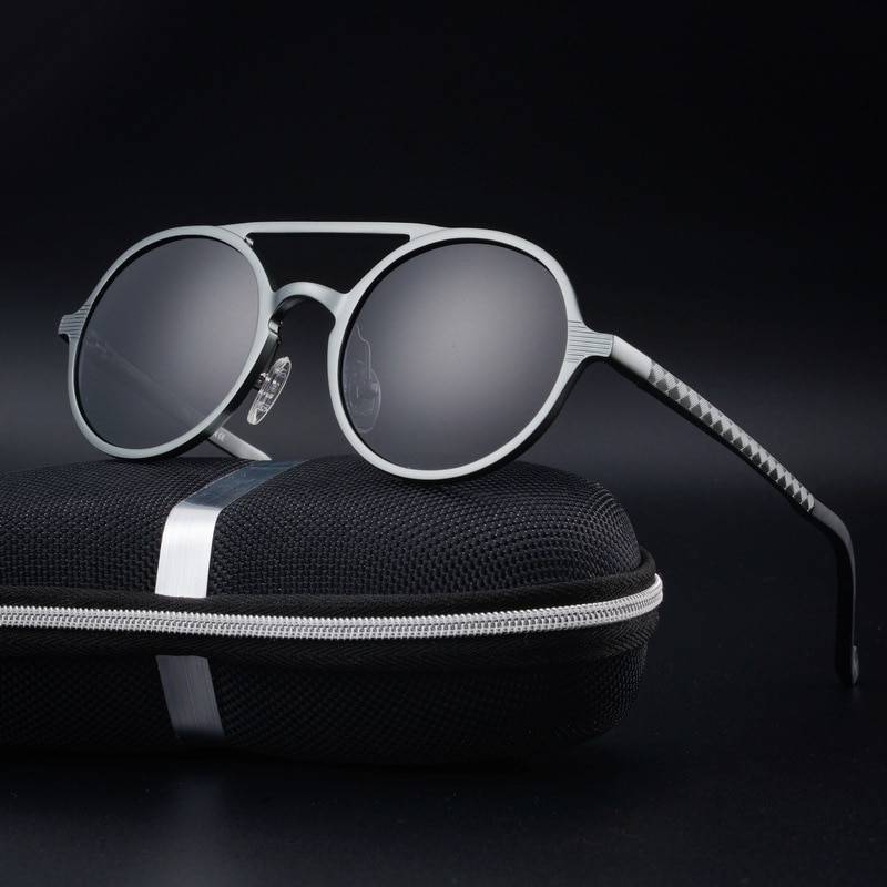 Vintage Round Sunglasses Men's, Brand Designer Eyewear