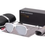 BARCUR Aluminum Magnesium Black Polarized Sunglasses BC8589