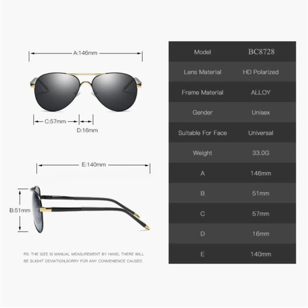 BARCUR Men’s Driving Sunglasses UV400 Protection BC8728