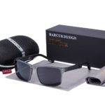 BARCUR Black Square Sunglasses Aluminium Magnesium BC8580