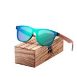 BARCUR Polarized Zebra Sunglasses Wooden Vintage Style BC4126