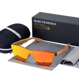 BARCUR Sunglasses Luxury Vintage Wooden UV400 Protection Fashion Square BC4126 Sunglasses for Men Sunglasses for Women Wooden Sunglasses