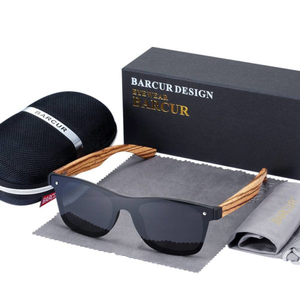 BARCUR Luxury Men’s Vintage Sunglasses Wooden UV400 Protection