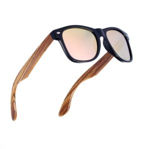 BARCUR Sunglasses Polarized Zebra Wood Glasses Hand Made Vintage BC8720