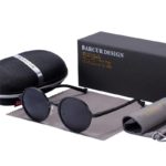 BARCUR Hot Black Goggle Men’s Round Sunglasses Luxury Brand BC8565