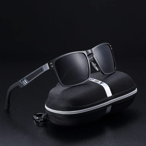 BARCUR Quality Aluminum Square Sunglasses Men Polarized Sunglasses