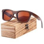 BARCUR Bamboo Sunglasses Men Wooden Brown Sunglasses