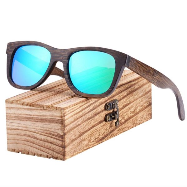 BARCUR Bamboo Sunglasses Men Wooden Brown Sunglasses