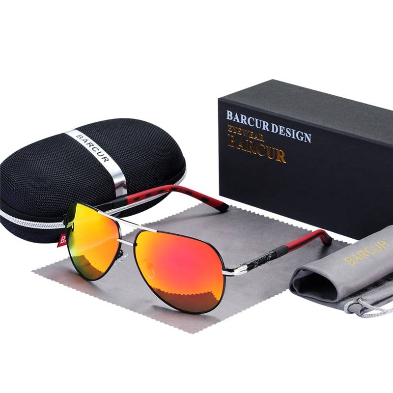 Barcur Style Tr90 Man Sunglasses Polarized Sports Round Sun