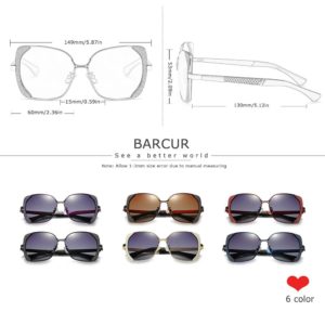 BARCUR Luxury Brand Polarized Sunglasses Women shades BC6238 Sunglasses for Women