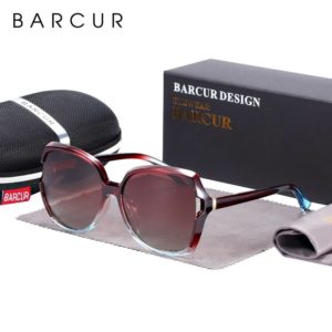 BARCUR Oversize +TR90 Material Sunglasses Women Polarized UV400 with Gradient Lens BC2117 Sunglasses for Women TR90 Material Sunglasses