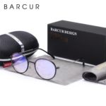 BARCUR Computer Reading Glasses Round Anti Blue Light Eyeglasses