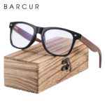 BARCUR Wood Anti Blue Ray Glasses Computer UV Blocking