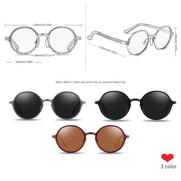 BARCUR Vintage Retro Round Sunglasses Luxury Brand