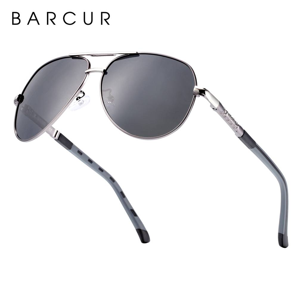 BARCUR Rectangle Polarized Sunglasses Driving Glasses Men Sun glasses  Colored Lenses for Eyes Vintage Glasses oculos shades
