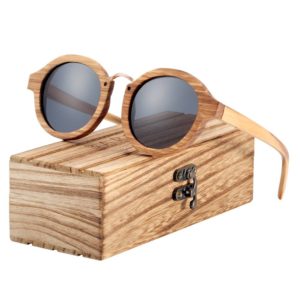 BARCUR Polarized Sunglasses Wood Round Men Women BC7104 Sunglasses for Men Sunglasses for Women Wooden Sunglasses