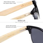 BARCUR Bamboo Polarized Sunglasses Wood Sunglasses BC4000