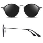BARCUR Women Round Sunglasses Steampunk Polarized Sunglasses