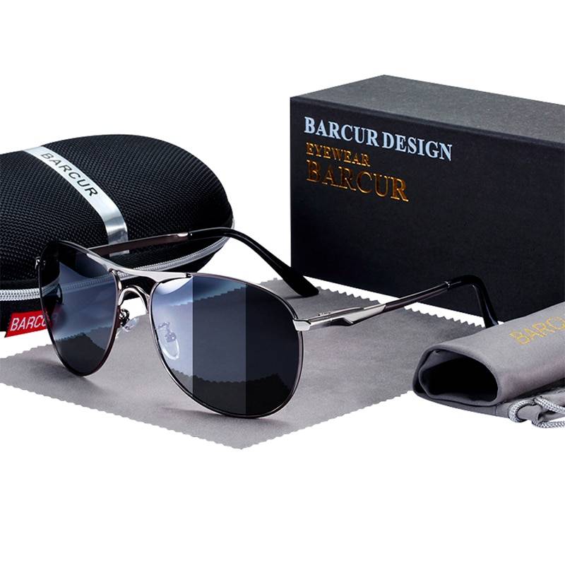 BARCUR Photochromic Sunglasses High Quality Men Polarized Sun Glasses UV400