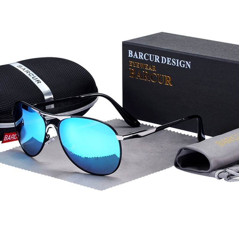 BARCUR Design Sunglasses High Quality Men Polarized Sun Glasses Driving Mens Sun Glasses UV400