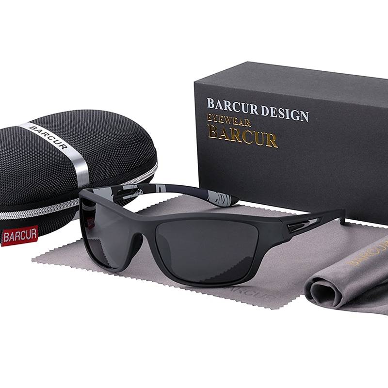 BARCUR Sport TR90 Sunglasses Driving Men Polarized Women Fashion UV400