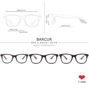 BARCUR Retro Blue Light Blocking Glasses Computer Men Women Trend Styles Optical Reading Anti Blue Ray Glasses