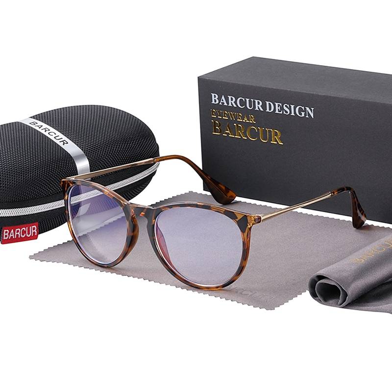 BARCUR Anti Blue Light Computer Glasses Frame Men Women Trend Styles Brand Optical Reading
