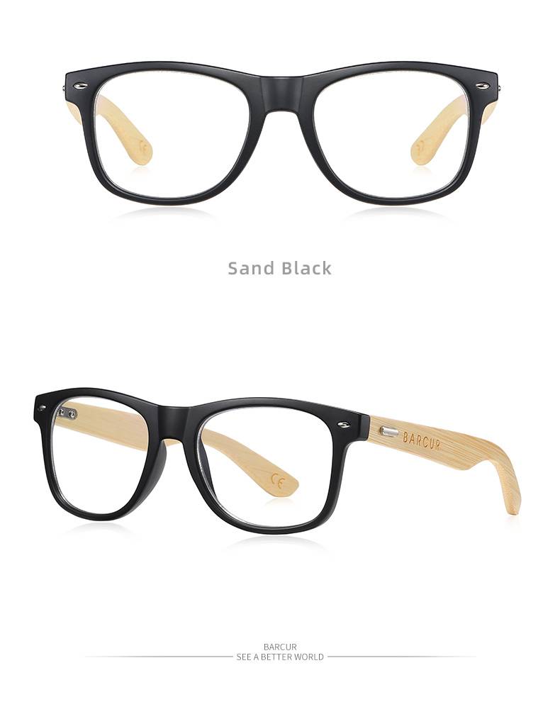 BARCUR Polarized Glasses Bamboo Wood Fashion Men Women